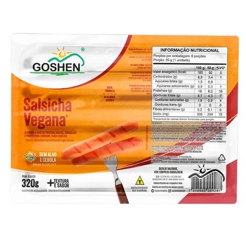 salsicha vegana goshen