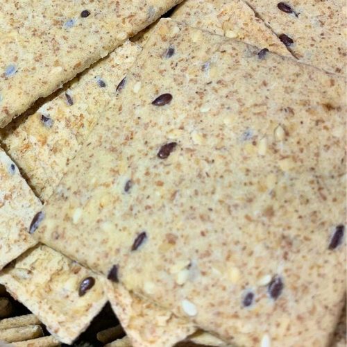 biscoito de gergelim e linhaça